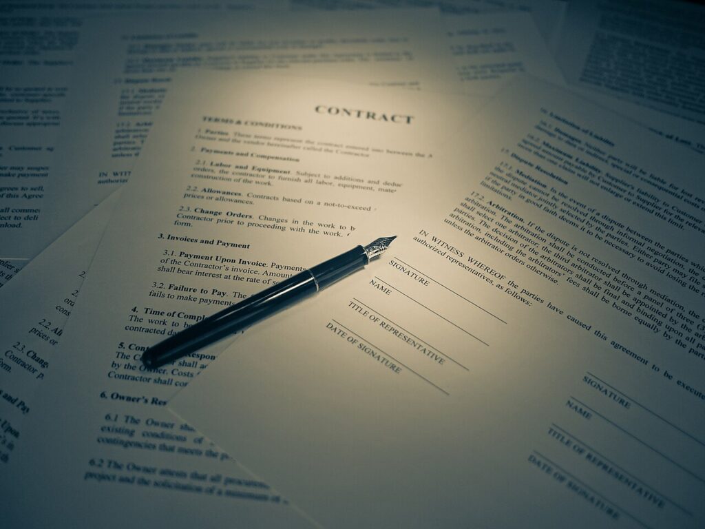 Legal contract signature court summons New Jersey